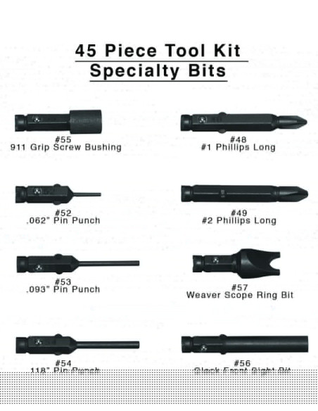 Destornillador Lyman y accesorios 45 piezas