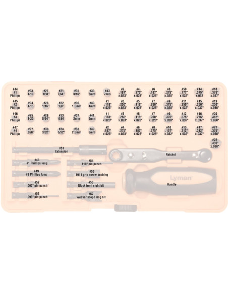 Destornillador Lyman y accesorios 68 piezas