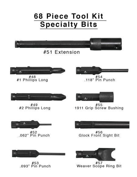 Destornillador Lyman y accesorios 68 piezas