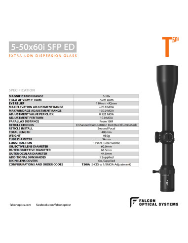Falcon T50i 5-50*60i ED
