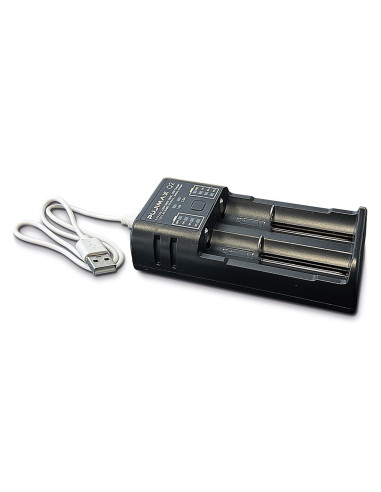 Cargador doble de baterias 18650