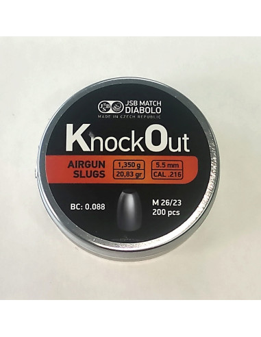 JSB KnockOut Slugs 216 20,83gr