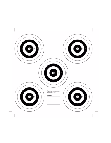 Diana de carton Venox precision 14*14cm