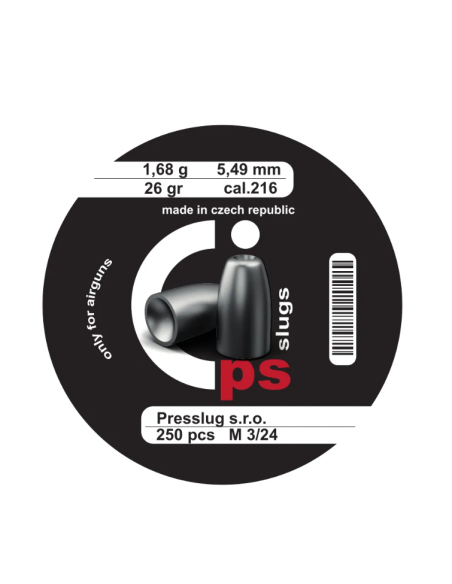 Presslug PS Slugs 5,49mm/.216, 1,68g/26gr 250pcs