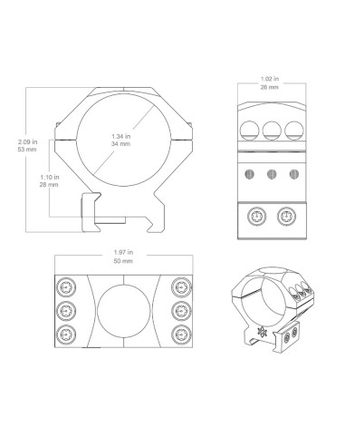 VECTOR X-ACCU  34mm Picatinny BAJAS