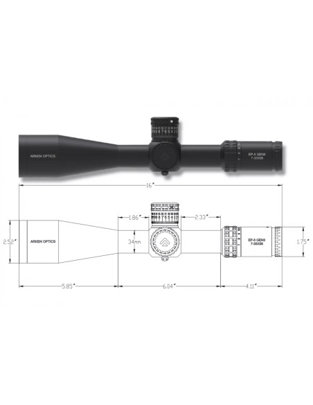 Visor Arken EP-5 Gen II 7-35x56 FFP VPR MOA / MRAD