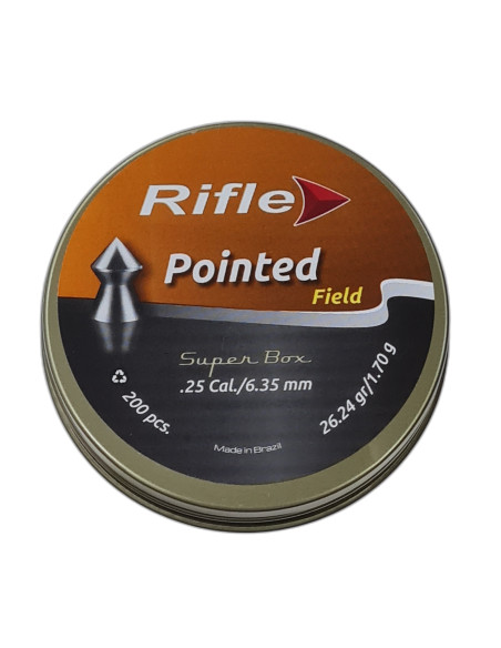 Balines Rifle  Field Pointed 6,35 mm (.25) 26,24 gr – 150 unidades