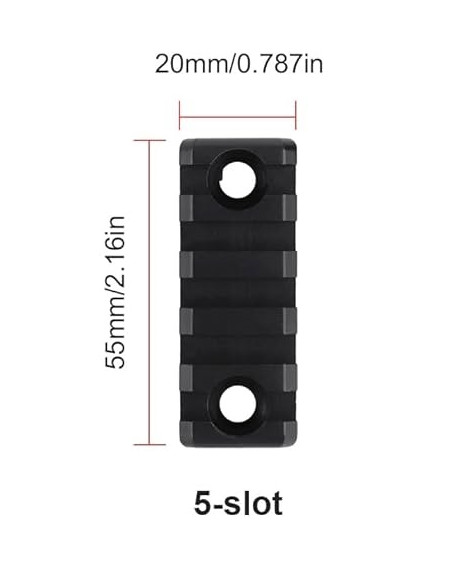 Adaptador Carril UIT a Weaver Picatinny 5 Slots